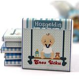 Dark Brown Hoşgeldin Bebek Çikolatası Isim Yazılabilen Hediye Çikolata Ebk3 72 Adet
