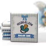 Dark Brown Hoşgeldin Bebek Çikolatası Isim Yazılabilen Hediye Çikolata Ebk8 72 Adet