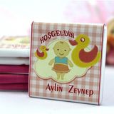 Dark Brown Hoşgeldin Kız Bebek Çikolatası Isim Yazılabilen Hediye Çikolata Kbk3 150 Adet