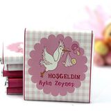 Dark Brown Hoşgeldin Kız Bebek Çikolatası Isim Yazılabilen Hediye Çikolata Kbk9 150 Adet