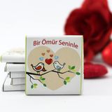 Dark Brown Seninle Bir Ömür Yazılı 48 Adet Madlen Çikolata Bitter ve Sütlü