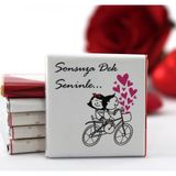 Dark Brown SONSUZA DEK SENİNLE Yazılı 48'li Madlen Çikolata Bitter ve Sütlü