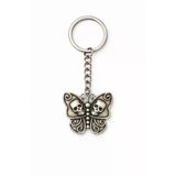 Dark Butterfly Soul – Kuru Kafa Detaylı Kelebek Figürlü Gümüş Renk Unisex Metal Anahtarlık