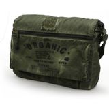 Dark Cotton 8128 Salaş Kanvas Omuz Postacı Haki Yeşil 15.6" Laptop Okul Seyahat Günlük Vintage Pamuk Çantaa