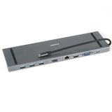 Dark DK-AC-U31X35 USB 3.1 Type C to 10 in 1 HDMI VGA RJ45 3xUSB 3.0 TF SD Kart Kulaklık Dock Station