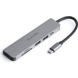 Dark DK-AC-U31X38 USB 3.1 Type-C 6 In 1 Hdmı-Tf Sd Kart -Usb 3.0 & USB 2.0-Usb-C Pd Çevirici Hub