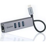 Dark DK-AC-U31X3GL Usb3.1 Type-C - 3xusb3.0hub+ Gigabit Ethernet - Çok Renkli - FreeDos