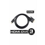 DARK DK-CB-DVIXHDMIL300 3 METRE DVI - HDMI ÇİFT YÖNLÜ GÖRÜNTÜ KABLOSU