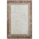 Dark Dk002a Bej Halı Kahverengi Kenar Çerçeveli Akrilik Tozuaz Modern Salon Halısı Yatak Odası 200 X 290 A.kahve-K.kahve