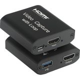 Dark HDMI 4K Çift Çıkışlı, 1xHDMI Giriş, 1xHDMI + 1x USB Çıkış, Video/Ses Yakalama, Mikrofon, Canlı Yayın, Tak Çalıştır Video Kayıt Cihazı (DK-HD-CAP4K30)