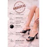 Dark Heel Kadın Siyah Rugan Günlük Terlik Şampanya Topuklu Şık Yazlık Rahat Casual Ayakkabı