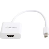 Dark Mini Display Port to HDMI (Dişi), 4K Çözünürlük, Tak Çalıştır, Beyaz Dönüştürücü (DK-HD-AMDPXHDMI)