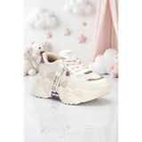 DARK SEER Kids DS 2051 Bej Mor Çocuk Sneaker Günlük Spor Ayakkabı