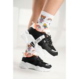 DARK SEER Kids DS 2051 Beyaz Siyah Çocuk Sneaker Günlük Spor Ayakkabı
