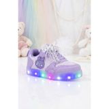 DARK SEER Kids DS Chen Dantel Detaylı Işıklı Çocuk Ayakkabı Mor Lila Sneaker Günlük Spor Ayakkabı