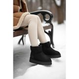 DARK SEER Kids DS Snie C. Siyah Kız Çocuk Kürklü Bot Günlük Ayakkabı Sneaker