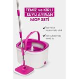 Darkcloud Clean Water Temiz & Kirli Suyu Ayırma Özelliği Otomatik Temizlik Seti Mop Paspas + 1 Yedek Mop Hediye