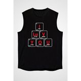 Darkhane 14 Şubat Sevgililer Günü Siyah Unisex Kolsuz Tişört Kesik Kol T-Shirt - 001-Siyah - M
