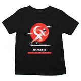 Darkhane 19 Mayıs Atatürk'ü Anma, Gençlik ve Spor Bayramı Siyah Unisex Çocuk Tişört T-Shirt - 001-Siyah - 1 - 2 Yaş