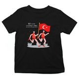 Darkhane 19 Mayıs Atatürk'ü Anma, Gençlik ve Spor Bayramı Siyah Unisex Çocuk Tişört T-Shirt - 001-Siyah - 5 - 6 Yaş