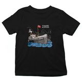 Darkhane 19 Mayıs Bandırma Vapuru Siyah Unisex Çocuk Tişört T-Shirt - 001-Siyah - 7 - 8 Yaş