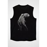 Darkhane Ahtapot Siyah Unisex Kolsuz Tişört Kesik Kol T-Shirt - 001-Siyah - 2XL