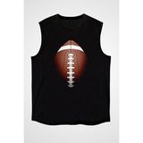 Darkhane Amerikan Futbolu - American Football Siyah Unisex Kolsuz Tişört Kesik Kol T-Shirt - 001-Siyah