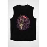 Darkhane Anubis Siyah Unisex Kolsuz Kesik Kol T-Shirt - 001-Siyah - 2XL