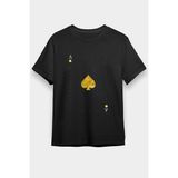 Darkhane As - Iskambil Kağıdı Siyah Tişört Siyah Unisex Tişört T-Shirt - 001-Siyah - 2XL