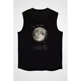 Darkhane Ay Fiziksel Özellikleri Siyah Unisex Kolsuz Tişört Kesik Kol T-Shirt - 001-Siyah - XL