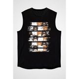 Darkhane Ayılar Alemi Siyah Unisex Kolsuz Tişört Kesik Kol T-Shirt - 001-Siyah - XS