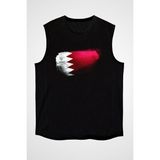 Darkhane Bahreyn - Bahrain Siyah Unisex Kolsuz Tişört Kesik Kol T-Shirt - 001-Siyah - XS