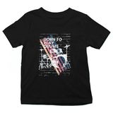 Darkhane Bateri Siyah Unisex Çocuk Tişört T-Shirt - 001-Siyah - 3 - 4 Yaş