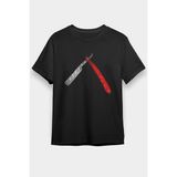 Darkhane Berber Kuaför Ustura Siyah Tişört T-Shirt - 001-Siyah