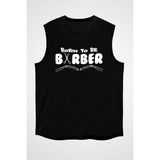 Darkhane Berber Olmak Için Doğmak Siyah Unisex Kolsuz Tişört Kesik Kol T-Shirt - 001-Siyah - XS
