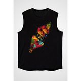 Darkhane Beyin Sinaps Siyah Unisex Kolsuz Tişört Kesik Kol T-Shirt - 001-Siyah - XS
