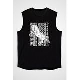 Darkhane Binicilik Siyah Unisex Kolsuz Tişört Kesik Kol T-Shirt - 001-Siyah - 2XL