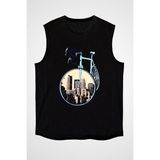 Darkhane Bisiklet Siyah Unisex Kolsuz Tişört Kesik Kol T-Shirt - 001-Siyah - 2XL