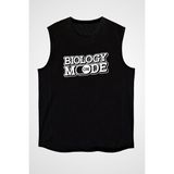 Darkhane Biyoloji Modu Açık Siyah Unisex Kolsuz Tişört Kesik Kol T-Shirt - 001-Siyah - XL