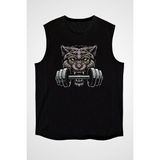 Darkhane Bodybuilding Kurt Siyah Unisex Kolsuz Tişört Kesik Kol T-Shirt - 001-Siyah - M
