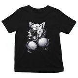 Darkhane Boksör Kurt Siyah Unisex Çocuk Tişört T-Shirt - 001-Siyah - 9 - 10 Yaş