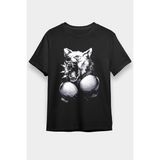 Darkhane Boksör Kurt Siyah Unisex Tişört T-Shirt - 001-Siyah - XL
