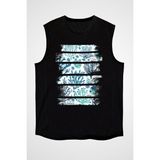 Darkhane Botanik Akvaryum Yosunları Siyah Unisex Kolsuz Tişört Kesik Kol T-Shirt - 001-Siyah