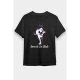 Darkhane Buz Pateni Için Doğmak Siyah Unisex Tişört T-Shirt - 001-Siyah - XS