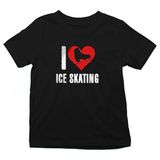 Darkhane Buz Pateni Siyah Unisex Çocuk Tişört T-Shirt - 001-Siyah - 3 - 4 Yaş