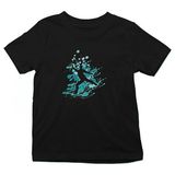 Darkhane Buz Pateni Siyah Unisex Çocuk Tişört T-Shirt - 001-Siyah - 7 - 8 Yaş
