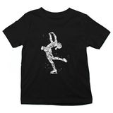 Darkhane Buz Pateni Siyah Unisex Çocuk Tişört T-Shirt - 001-Siyah - 9 - 10 Yaş