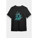 Darkhane Buz Pateni Siyah Unisex Tişört T-Shirt - 001-Siyah - L