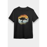 Darkhane Buz Pateni Siyah Unisex Tişört T-Shirt - 001-Siyah - M