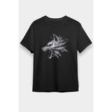 Darkhane Canavar Kurt Siyah Unisex Tişört T-Shirt - 001-Siyah - 2XL